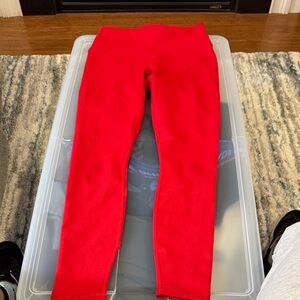 Red Women’s PowerHold Leggings high waisted full length